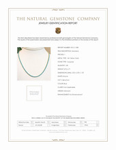 6.71 Ct. Turquoise Accent Stones Necklace, 14K Yellow Gold Scan Report