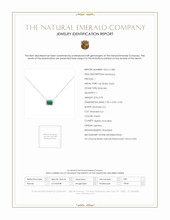 0.92 Ct. Emerald Natural Diamond Halo Necklace, 14K White Gold Scan Report
