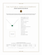 0.92 Ct. Emerald Natural Diamond Halo Necklace, 14K White Gold Scan Report