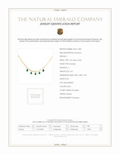 1.65 Ct. Emerald Accent Stones Necklace, 14K Yellow Gold Scan Report
