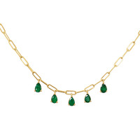1.65 Ct. Emerald 14K Yellow Gold necklace
