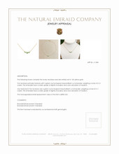 0.13 Ct. Emerald Emerald Bezel Necklace, 14K Yellow Gold Appraisal