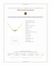 0.13 Ct. Emerald Emerald Bezel Necklace, 14K Yellow Gold Scan Report