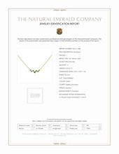 0.13 Ct. Emerald Emerald Bezel Necklace, 14K Yellow Gold Scan Report