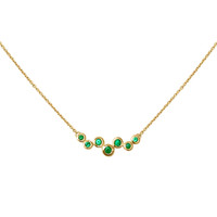0.13 Ct. Emerald 14K Yellow Gold necklace