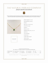 0.55 Ct. Emerald Natural Diamond Bezel Necklace, 14K Yellow Gold Scan Report