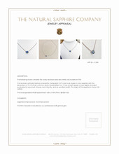 5.07 Ct. Bi Color Sapphire Solitaire Necklace, Platinum 950 Appraisal