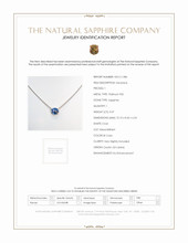 5.07 Ct. Bi Color Sapphire Solitaire Necklace, Platinum 950 Scan Report