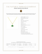 0.34 Ct.Tw.Total Carat Weight Emerald and Natural Diamond Pave Pendant, 14K Yellow Gold Scan Report