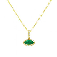 0.28 Ct. Emerald 14K Yellow Gold pendant