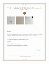 0.84 Ct. Pink Sapphire and Natural Diamond Religious Necklace, 14K Yellow Gold Appraisal