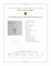 0.84 Ct. Pink Sapphire and Natural Diamond Religious Necklace, 14K Yellow Gold Scan Report