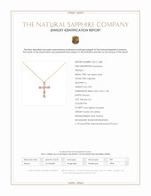 0.84 Ct. Pink Sapphire and Natural Diamond Religious Necklace, 14K Yellow Gold Scan Report