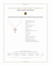 0.84 Ct. Pink Sapphire and Natural Diamond Religious Necklace, 14K Yellow Gold Scan Report