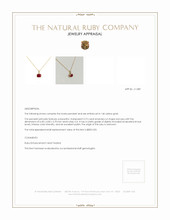 0.72 Ct. Ruby Bezel Pendant, 14K Yellow Gold Appraisal