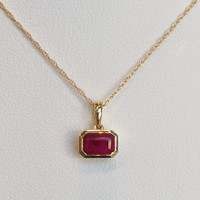 0.72 Ct. Ruby 14K Yellow Gold pendant