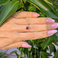 0.72 Ct. Ruby Bezel Pendant, 14K Yellow Gold Life Style