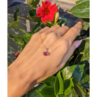 0.72 Ct. Ruby Bezel Pendant, 14K Yellow Gold Life Style