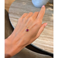 0.72 Ct. Ruby Bezel Pendant, 14K Yellow Gold Life Style