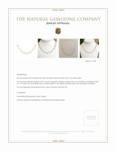 1.79 Ct. Peach Tourmaline Bezel Necklace, 14K Yellow Gold Appraisal
