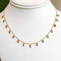 1.79 Ct. Tourmaline Bezel Necklace, 14K Yellow Gold Image