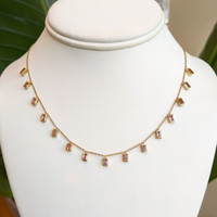 1.79 Ct. Tourmaline Bezel Necklace, 14K Yellow Gold Image