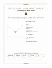 0.73 Ct. Emerald and Natural Diamond Accent Stones Necklace, 14K Yellow Gold Scan Report