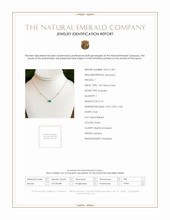 0.73 Ct. Emerald Natural Diamond Accent Stones Necklace, 14K Yellow Gold Scan Report