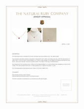 0.87 Ct. Ruby Natural Diamond Accent Stones Necklace, 14K Yellow Gold Appraisal