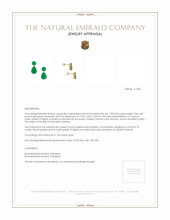 1.28 Ct.Tw.Total Carat Weight Emerald Drops Earrings, 14K Yellow Gold Appraisal