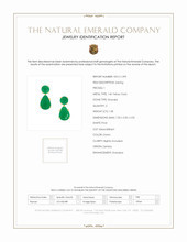 1.28 Ct.Tw. Emerald Emerald Studs Earrings, 14K Yellow Gold Scan Report