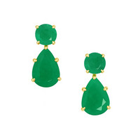 1.28 Ct.Tw. Emerald 14K Yellow Gold earring