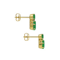 1.28 Ct.Tw. Emerald Emerald Studs Earrings, 14K Yellow Gold Image