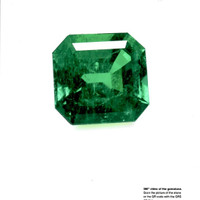 16.70 Ct. Emerald Natural Diamond Three Stone Ring, Platinum & 18K Yellow Scan Report