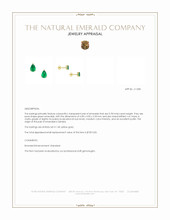 0.78 Ct.Tw.Total Carat Weight Emerald Studs Earrings, 14K Yellow Gold Appraisal