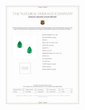 0.78 Ct.Tw.Total Carat Weight Emerald Studs Earrings, 14K Yellow Gold Scan Report