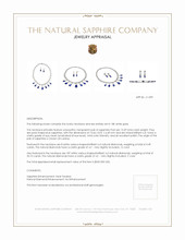 85.03 Ct. Blue Sapphire and Natural Diamond Pave Necklace, 18K White Gold Appraisal