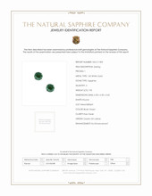1.95 Ct.Tw. Bluish Green Sapphire Studs Earrings, 14K White Gold Scan Report