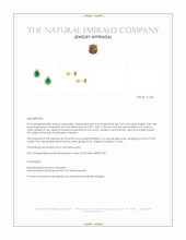 0.27 Ct.Tw.Total Carat Weight Emerald and Natural Diamond Studs Earrings, 14K Yellow Gold Appraisal