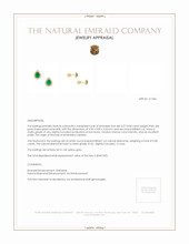 0.27 Ct.Tw. Emerald Natural Diamond Studs Earrings, 14K Yellow Gold Appraisal