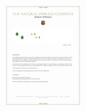 0.27 Ct.Tw.Total Carat Weight Emerald and Natural Diamond Studs Earrings, 14K Yellow Gold Appraisal