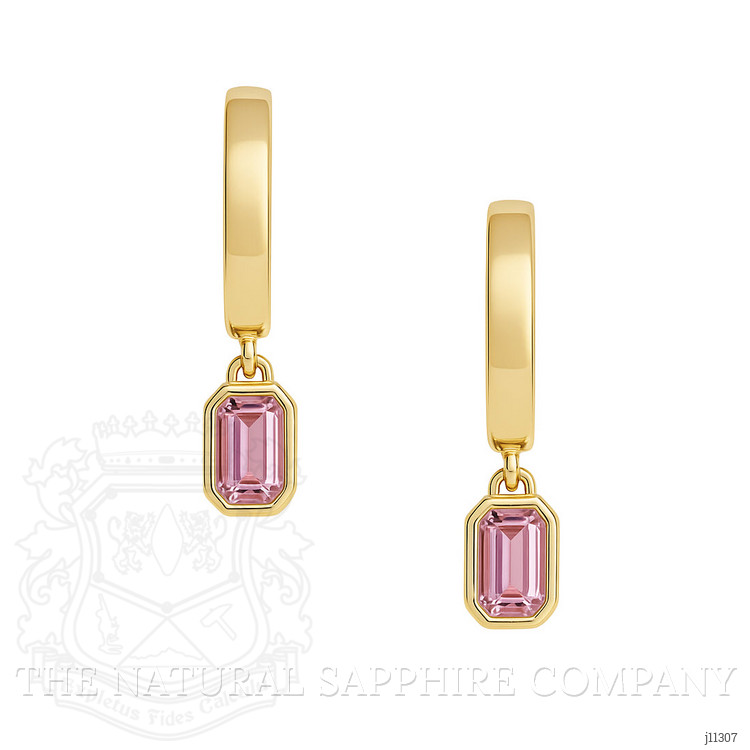 0.63 Ct.Tw. Tourmaline Bezel Earrings, 14K Yellow Gold