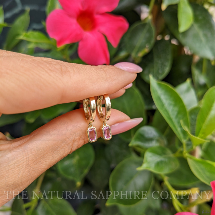 0.63 Ct.Tw. Tourmaline Bezel Earrings, 14K Yellow Gold