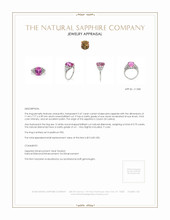 5.47 Ct. Pink Sapphire and Natural Diamond Accent Stones Ring, Platinum 950 Appraisal