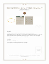 1.25 Ct.Tw.Total Carat Weight Yellow Citrine Tennis/Line Bracelet, 14K Yellow Gold Appraisal