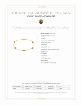 1.25 Ct.Tw.Total Carat Weight Yellow Citrine Tennis/Line Bracelet, 14K Yellow Gold Scan Report
