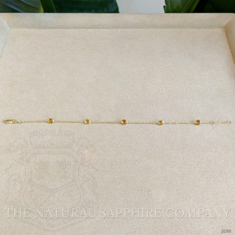 1.25 Ct.Tw. Citrine Tennis/Riviere Bracelet, 14K Yellow Gold