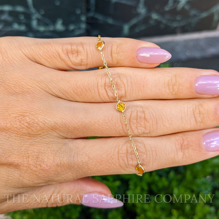 1.25 Ct.Tw. Citrine Tennis/Riviere Bracelet, 14K Yellow Gold