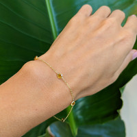 1.25 Ct.Tw. Citrine Tennis/Line Bracelet, 14K Yellow Gold Life Style