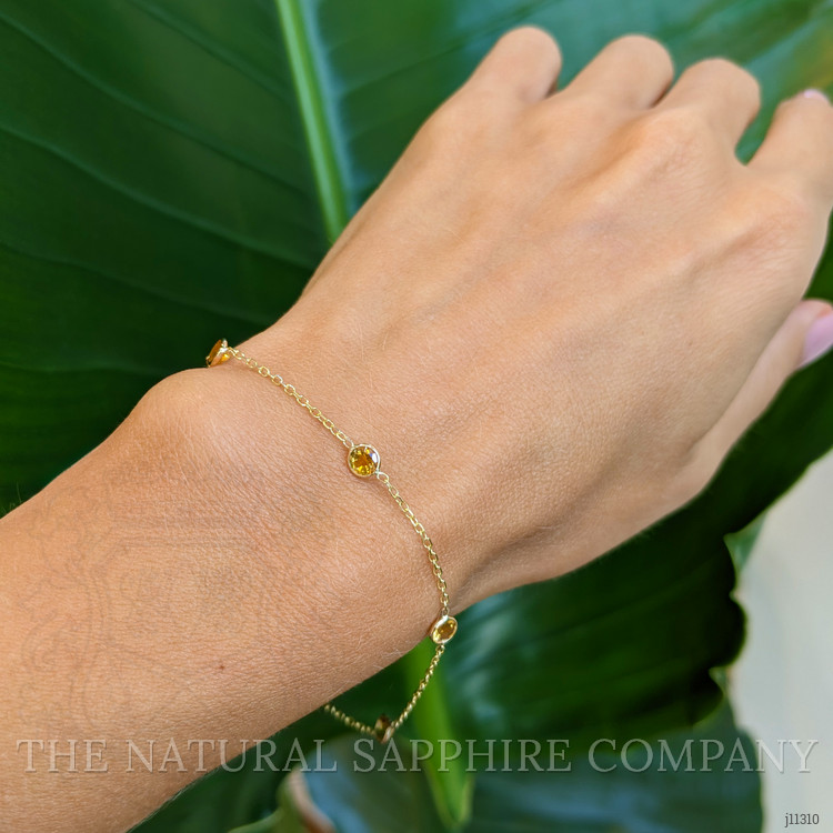 1.25 Ct.Tw. Citrine Tennis/Riviere Bracelet, 14K Yellow Gold